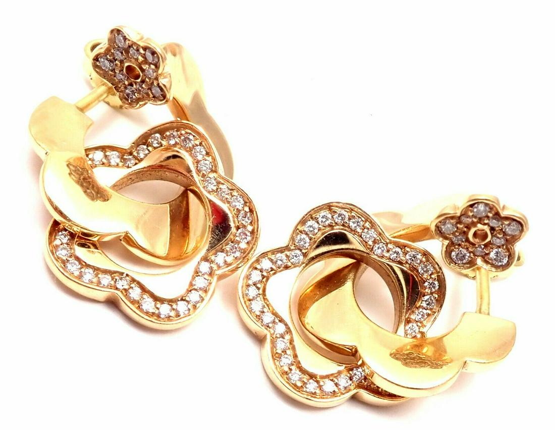 Pasquale Bruni 18k Yellow Gold Diamond Hoop Earrings (1 of 7)
