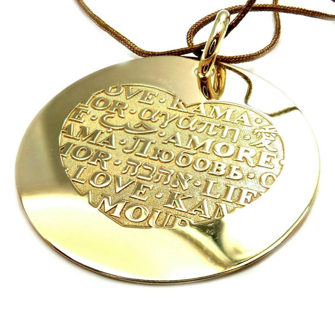 Pasquale Bruni Amore 18k Yellow Gold Disc Pendant (1 of 6)