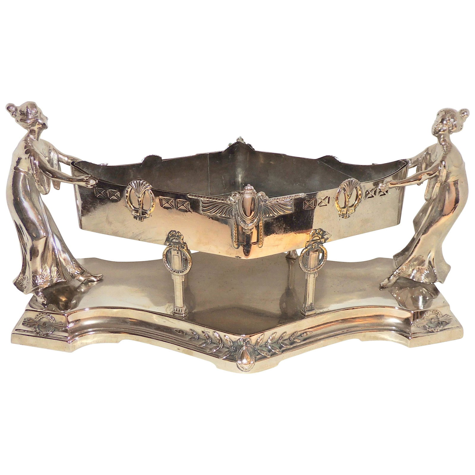 Wonderful Art Deco Silver Plated WMF Lady Figural (1 of 9)