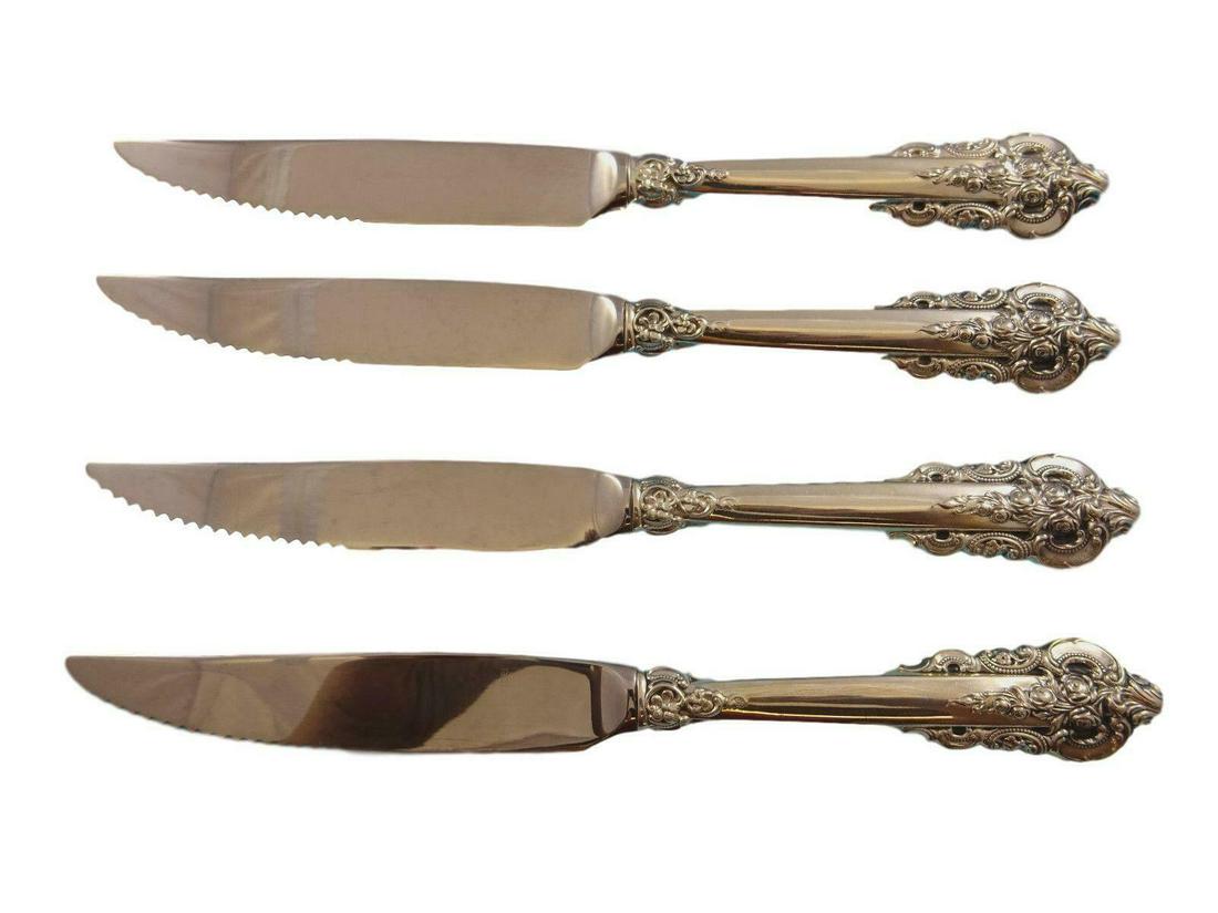 4 Grande Baroque Sterling Steak Knives (1 of 3)