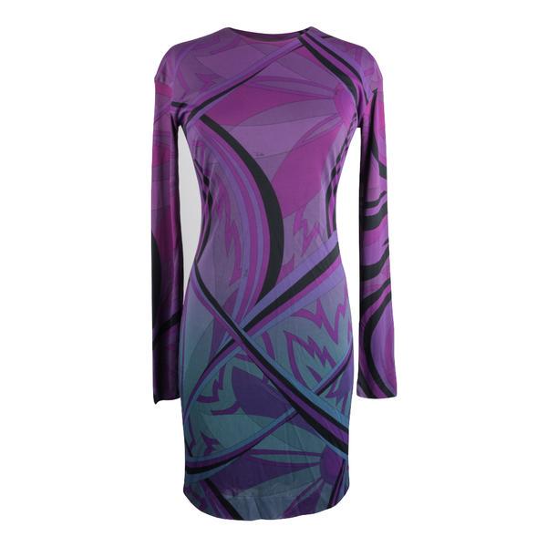 Emilio Pucci Dress Ombre Print Open Back 42 / 6 (1 of 14)