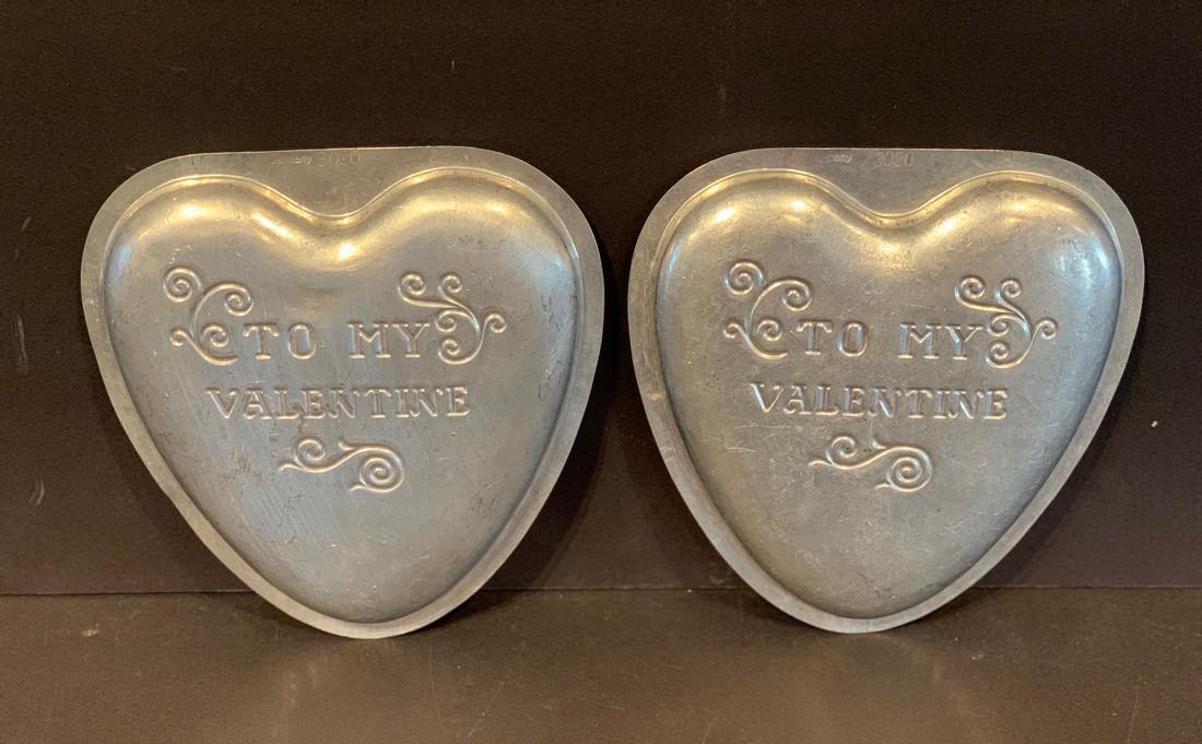Early 20th c Heart motif TO MY VALENTINE Chocolate Mold (1 of 3)