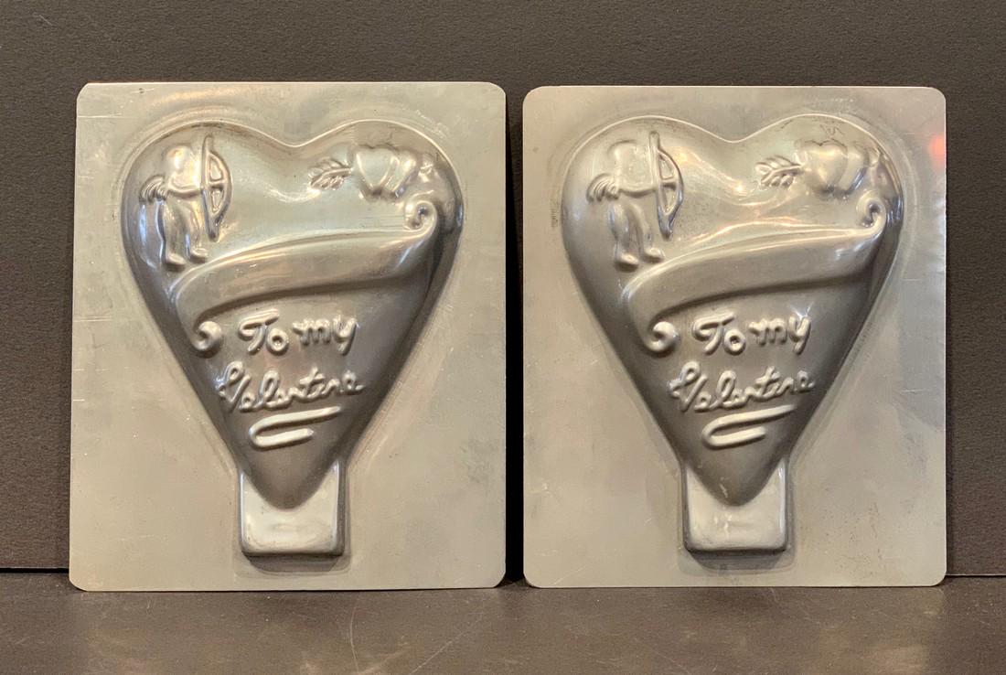 TO MY VALENTINE early 20thc Chocolate Mold, 2-piece (1 of 1)