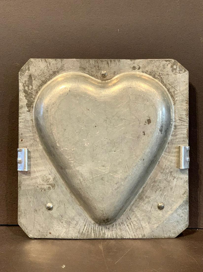 Early 20th c Heart Motif Chocolate Mold (1 of 2)