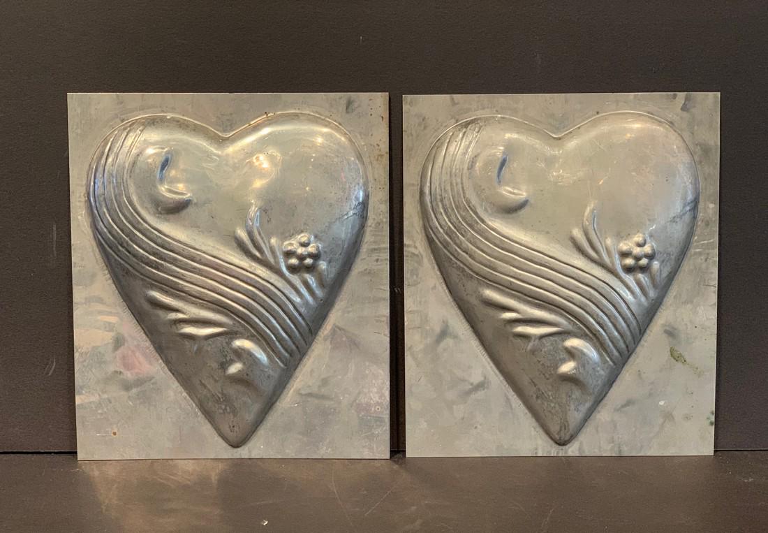 Early 20th c Heart Motif Chocolate Mold (1 of 2)