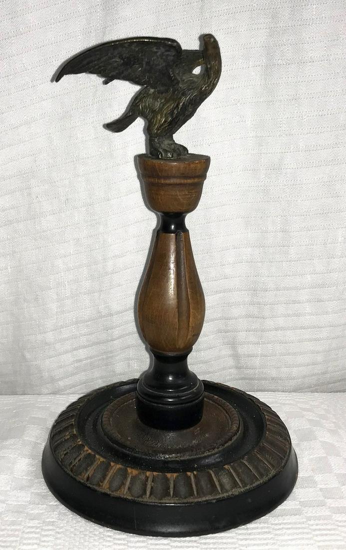 Mid 19th C Carved American Eagle Pocket Wtch Holder on (1 of 2)