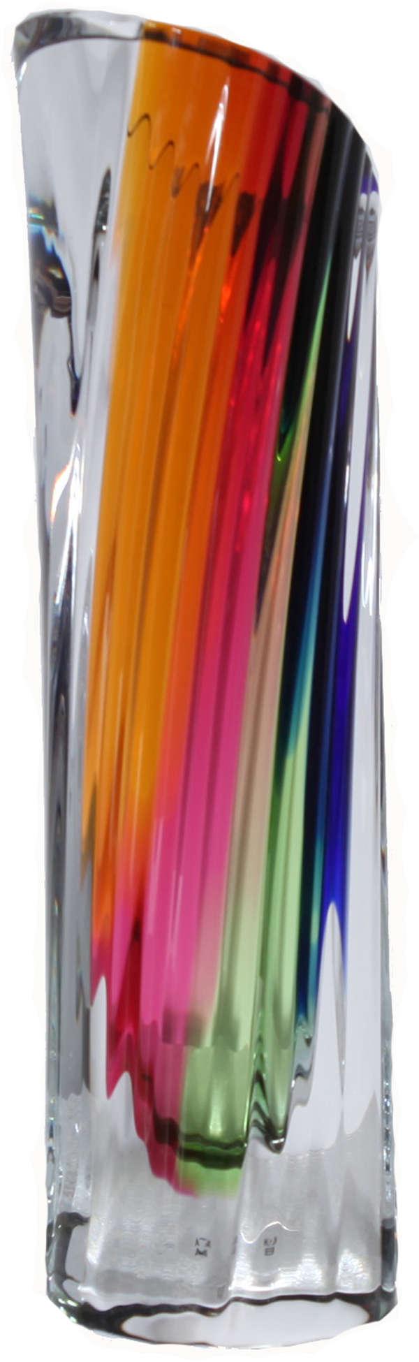 Goran Warff - KOSTA BODA - Lim. Ed. 200pcs Exclusive: Title: Goran Warff - KOSTA BODA - Lim. Ed. 200pcs Exclusive Sculpture 'Crystal Movement Rainbow' Date/Period: 2019 Materials: Mouthblown Glass Dimensions: Diameter: 10 cm (3.94 inch) / Height: 35 cm (