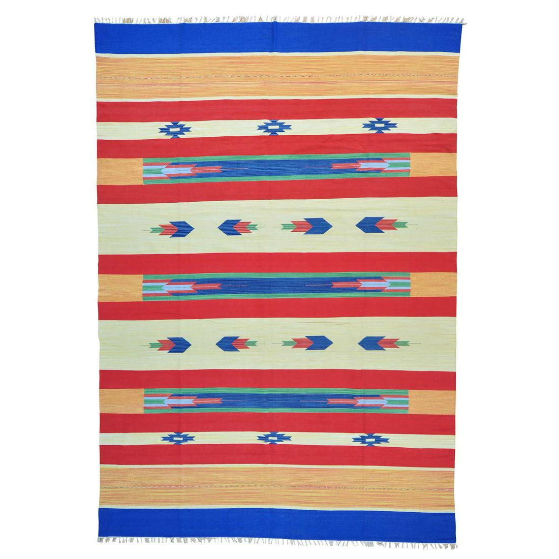 Flat Weave Killim Hand Woven Southwestern Design Rug (1 of 3)