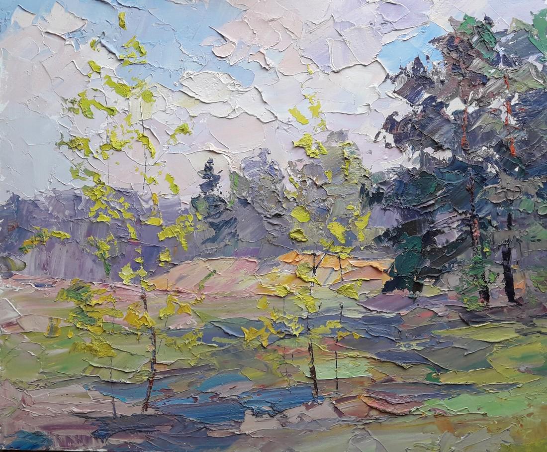 Oil painting Joy Serdyuk Boris Petrovich: * TITLE: "Joy" * ARTISTS: Serdyuk Boris Petrovich * SIZE: 47x57 cm/'18.50?22.04 inches' * MEDIUM: oil, canvas * HAND PAINTED: Original painting from our collection * CERTIFICATE OF AUTHENTICITY is inc