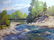 Oil painting Bridge over a mountain river Serdyuk Boris