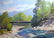 Oil painting Bridge over a mountain river Serdyuk Boris - 2