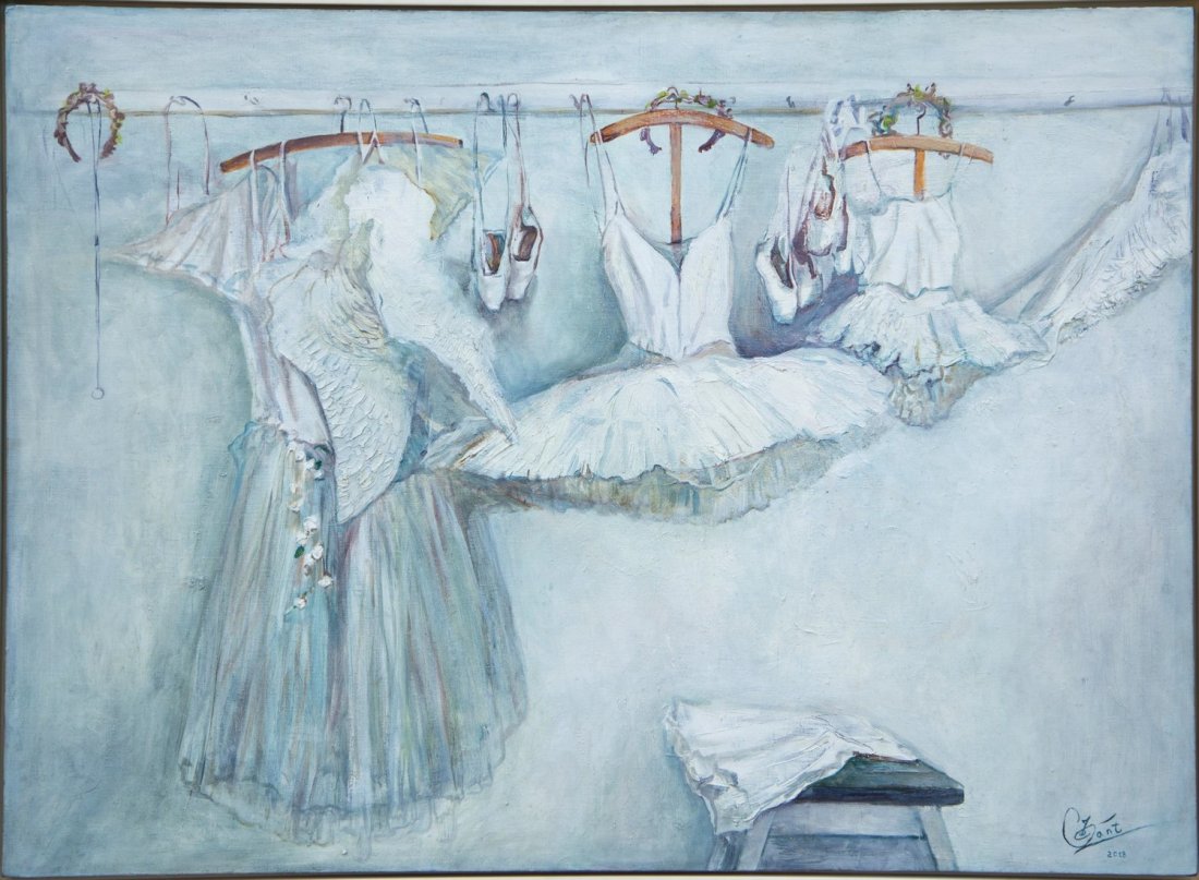 Grant Arutyunyan: Ballet: Title: Ballet Date/Period: 2018 Materials: Oil on canvas Dimensions: 74x100 cm Grant Arutyunyan, contemporary, listed, Armenian Reserve: $1,000.00 Shipping: Domestic: Flat-rate of $200.00 to anywhere