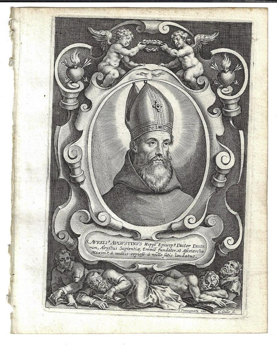 1634 Fine Engraving Saint Augustinus (1 of 1)