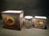 Set of 3 Advertising Tin Box Sunflower Bird Seed - 5