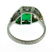 Art Deco Emerald Diamond Platinum RING - 10