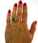 Art Deco Emerald Diamond Platinum RING - 2