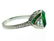 Art Deco Emerald Diamond Platinum RING - 8