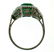 Art Deco Emerald Diamond Platinum RING - 9