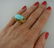 CARTIER Turquoise Yellow Gold RING Cocktail Diamond - 2
