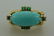 CARTIER Turquoise Yellow Gold RING Cocktail Diamond - 4