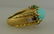 CARTIER Turquoise Yellow Gold RING Cocktail Diamond - 8