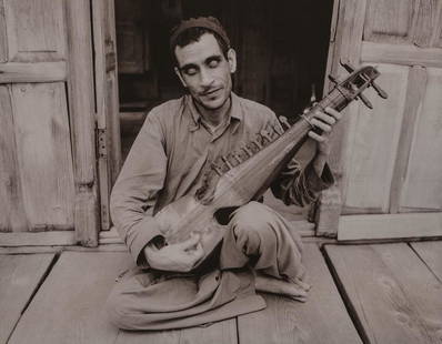 LINDA CONNOR - Blind Musician, Kashmir, India, 1985: Artist: Linda ConnorTitle: Blind Musician, Kashmir, India, 1985Medium: Photo Litho, 2008, ChinaDimensions: 9.5x7.4"Heat Wax Mounted on 11x14" Conservation Board Linda Connor (1944) is an American