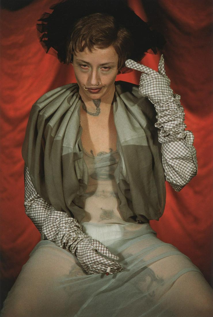 CINDY SHERMAN - Untitled #299: Artist: Cindy Sherman Title: Untitled #299 Medium: Photo Litho, 2012, Italy Dimensions: 6.3x9.35"Heat Wax Mounted on 11x14" Conservation Board Cindy Sherman is an American photographer known for her c