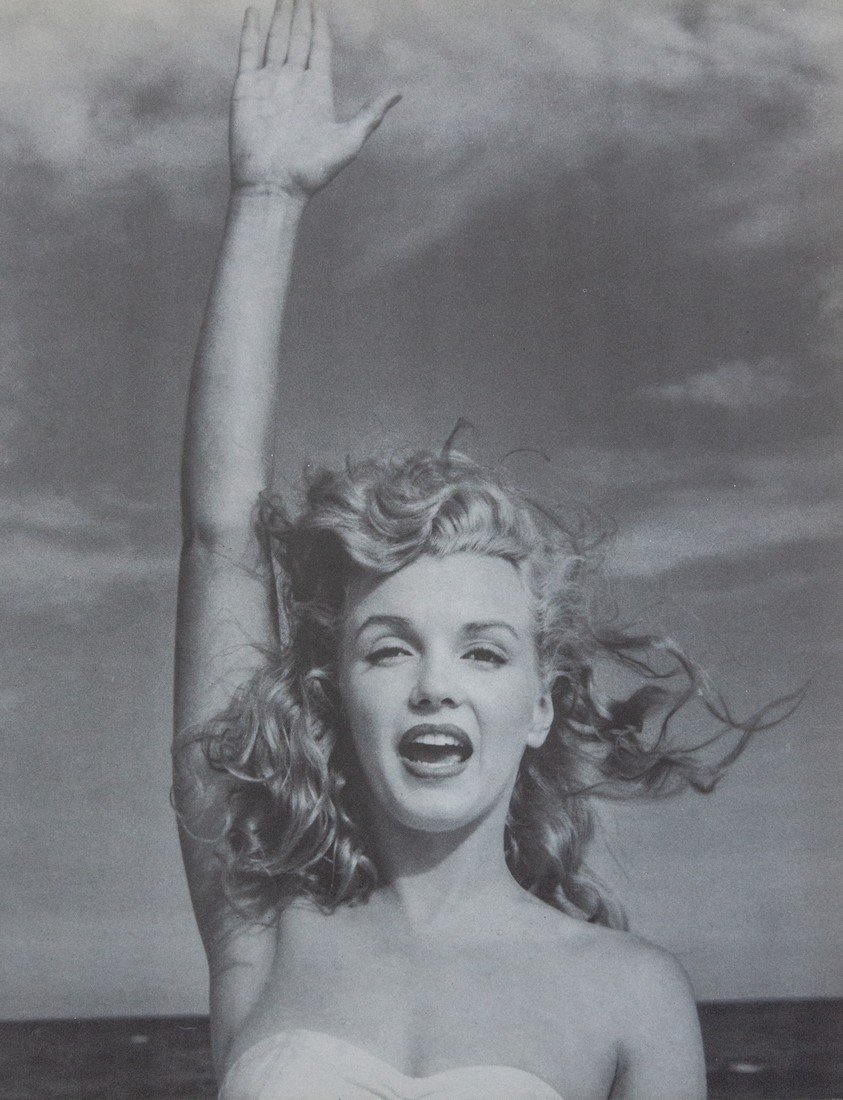 ANDRE DE DIENES - Marilyn Monroe: Artist: Andre De Dienes Title: Marilyn Monroe Medium: Photo Litho, 1985, USA Dimensions: 9.45x12.2" Heat Wax Mounted on 14x18" Conservation board Andre De Dienes was a Hungarian photographer, noted fo