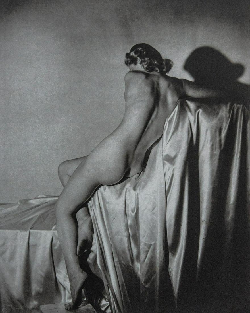 HORST P. HORST - Lisa on Silk, New York, 1940: Artist: Horst P. Horst Title: Lisa on Silk, New York, 1940 Medium: Sheet Fed Gravure, 1992, Japan Dimensions: 9.55x11.25" Heat Wax Mounted on 14x18" Conservation board Horst P. Horst was a German-Amer