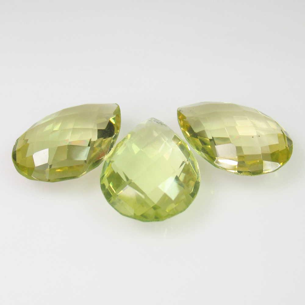 12.70 Ctw Natural Lemon Quartz Pear Checkerboard Set: No Reserve! Title: 12.70 Ctw Natural Lemon Quartz Pear Checkerboard Set Stone Clarity: VVS Gemstones: Lemon Quartz Carat Weights: 12.70 Size/Dimensions: 14.0x10.1 - 14.2x10.1 mm / 3 PC's Additional In