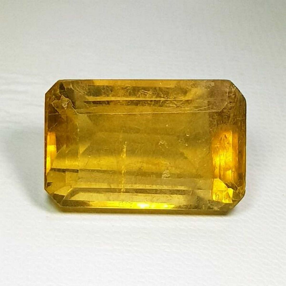 Natural Golden Yellow Fluorite Emerald Cut 46.51 ct (1 of 5)