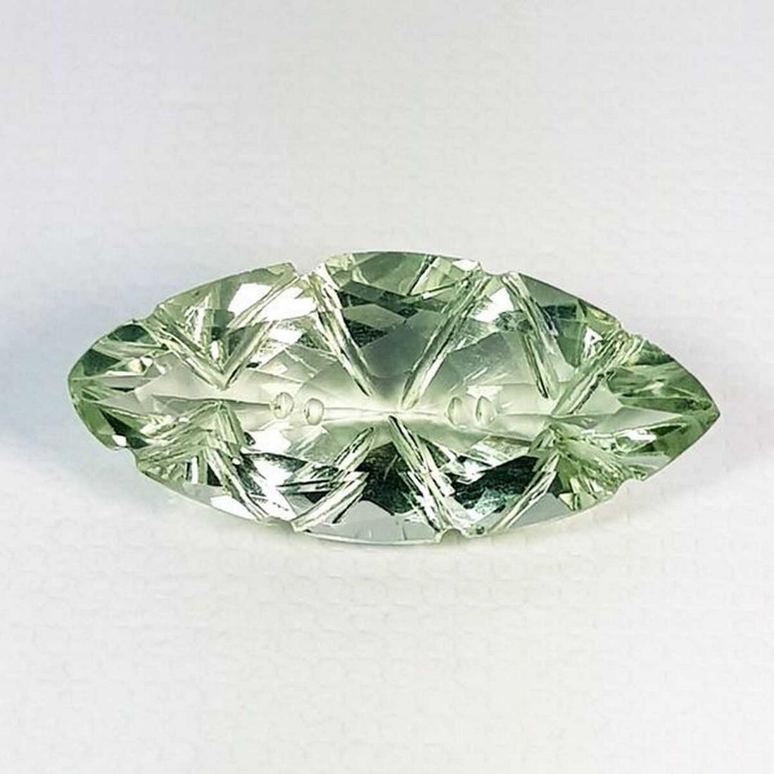 Natural Green Amethyst Marquise Flower Cut 5.95 ct: No Reserve! Title: Natural Green Amethyst Marquise Flower Cut 5.95 ct Color/Clarity: IF - VVS Loosegemstone $6 10.70 x 9.30 x 6.00 Marquise - Brazil Shipping: Worldwide: Flat-rate of $10.00 to anywher