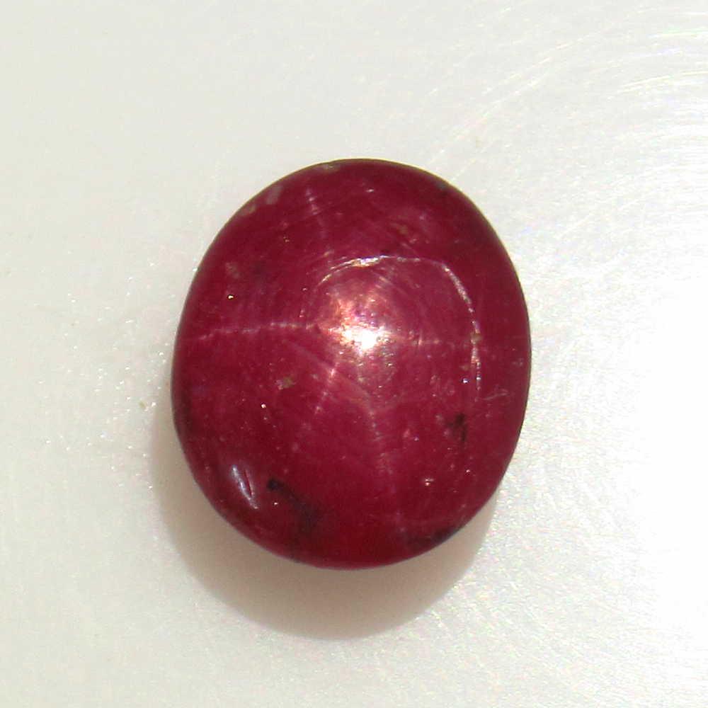 4.06 Ct Genuine Six Line Star Ruby Oval Cab (1 of 2)