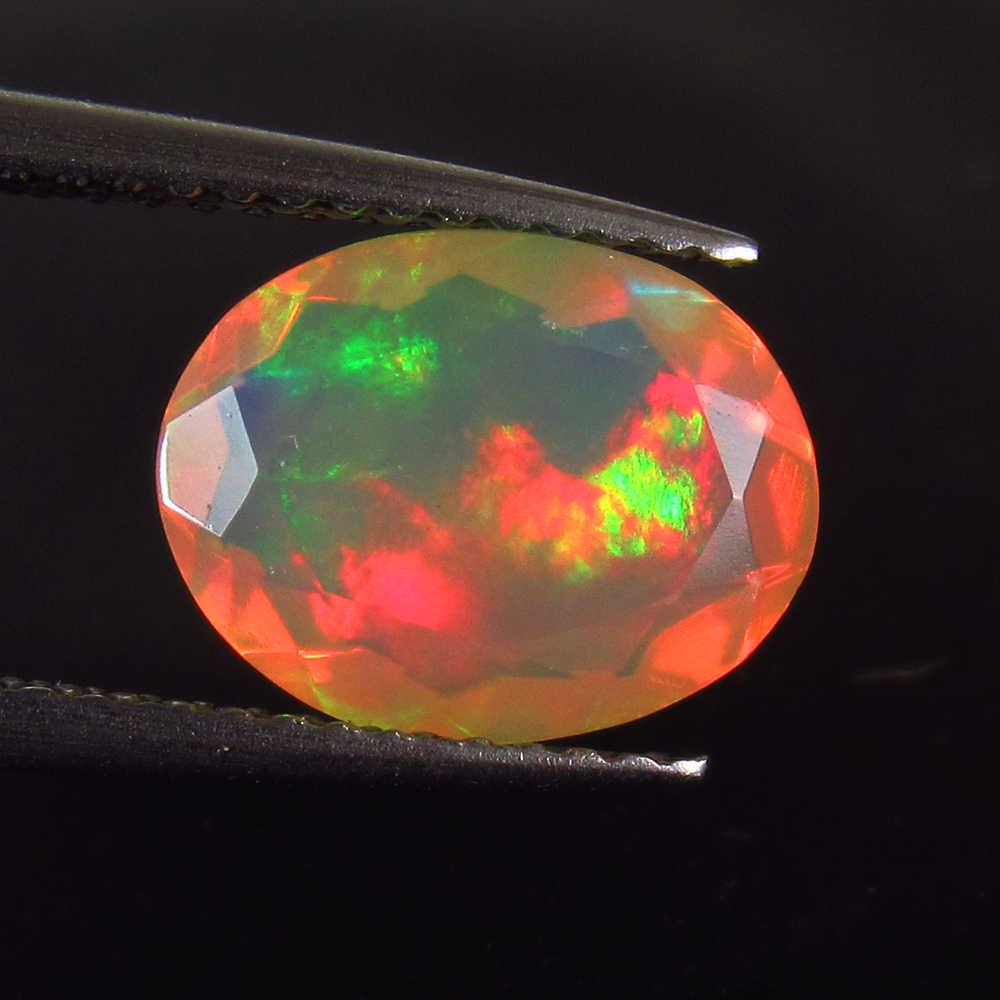1.65 Ct Genuine Muti Color Faceted Fire Opal Oval Cut (1 of 3)