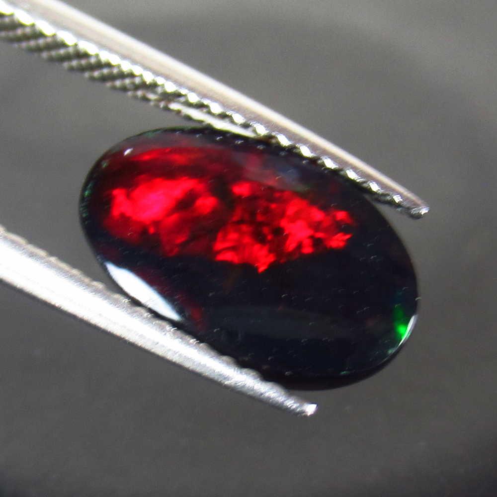 2.60 Ct Geuine Ethiopian Fire Black Opal Oval Cab (1 of 3)