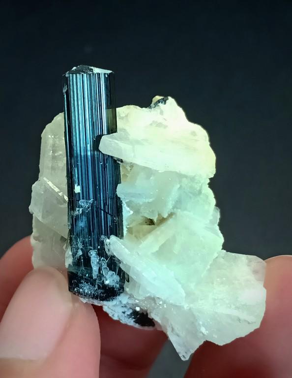 23 Gram Beautiful Natural Tourmaline With Albite: Title: 23 Gram Beautiful Natural Tourmaline With Albite Specimen Treatment: Natural Gemstone: Gemstone: Tourmaline With Albite Weight: 23 Gram Size/Dimensions: 39x24x21 mm Origin: Pakistan Shipping: D