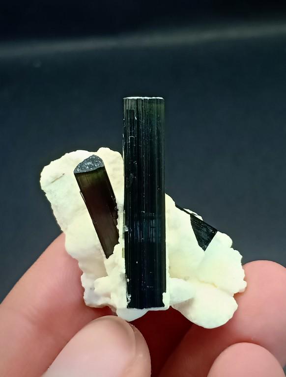 12 Gram Beautiful Natural Tourmaline With Albite: Title: 12 Gram Beautiful Natural Tourmaline With Albite Specimen Treatment: Natural Gemstone: Gemstone: Tourmaline With Albite Weight: 12 Gram Size/Dimensions: 30x28x21 mm Origin: Pakistan Shipping: D