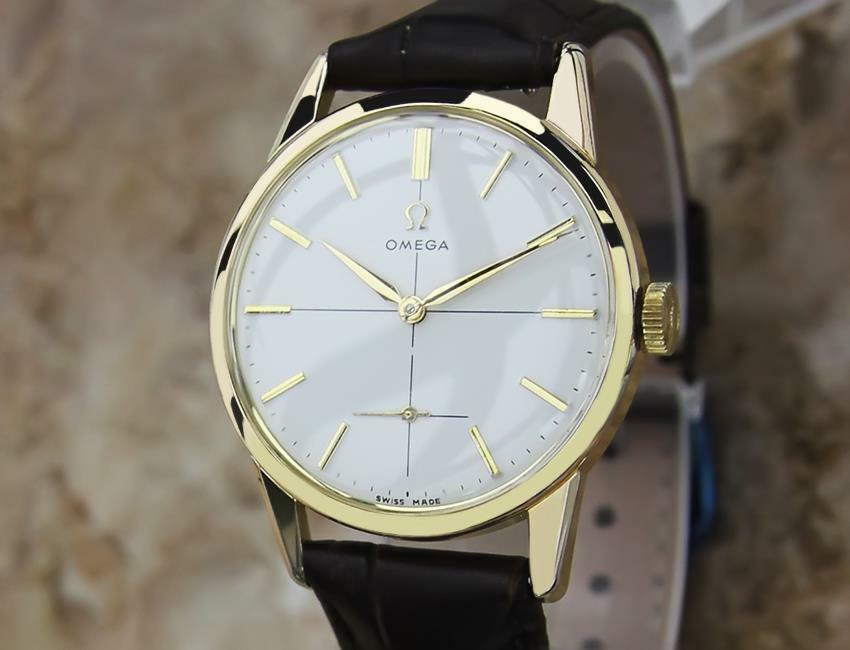 Omega Swiss Made 1960s Manual Men's Gold Plated Ref: This Omega callibre 268 Rare Swiss 35mm Manual Gold plated Reference 14391 61 Watch is verified 100% Authentic. Has Been Restored and Timed, and Confirmed Working Precisely and In Excellent Condition.