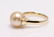 14 kt. Yellow Gold - 10x11mm Golden South Sea Pearl - - 4