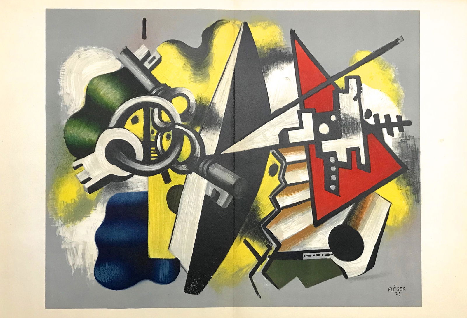 Fernand Leger Composition Aux Dominos Lithograph