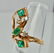 Colombian Emerald Diamond Ring Apco 14K Rose Pink Gold - 10