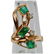 Colombian Emerald Diamond Ring Apco 14K Rose Pink Gold