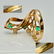 Colombian Emerald Diamond Ring Apco 14K Rose Pink Gold - 3