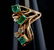 Colombian Emerald Diamond Ring Apco 14K Rose Pink Gold - 5