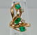 Colombian Emerald Diamond Ring Apco 14K Rose Pink Gold - 7