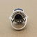 Gem Australian Black Opal Diamond Platinum Ring - 5