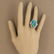 Gem Australian Black Opal Diamond Platinum Ring - 6