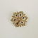 9ct Yellow Gold Diamond, Glass & Pearl Brooch