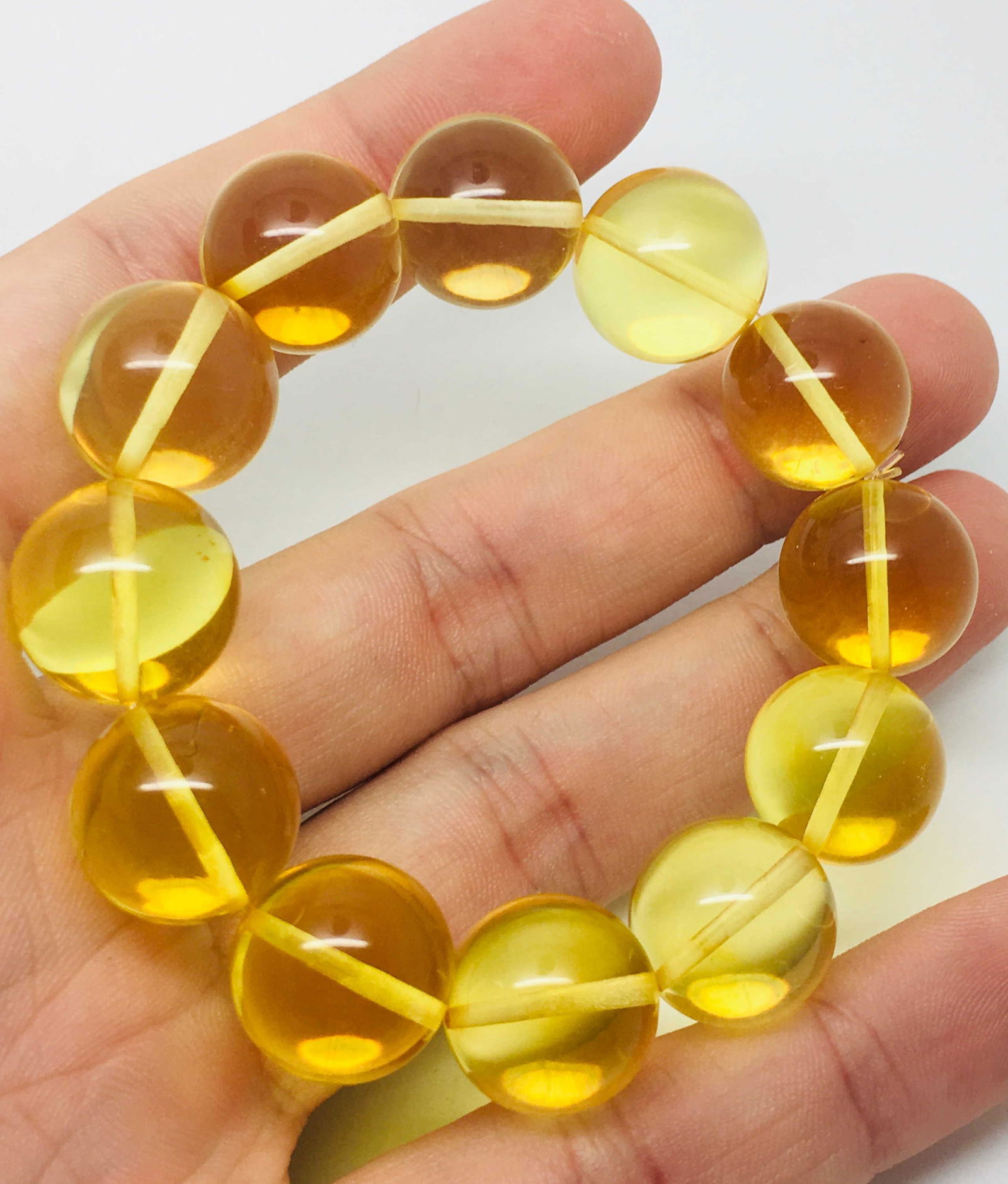 Fascinating Unique Antique Amber Bracelet made from (1 of 15)