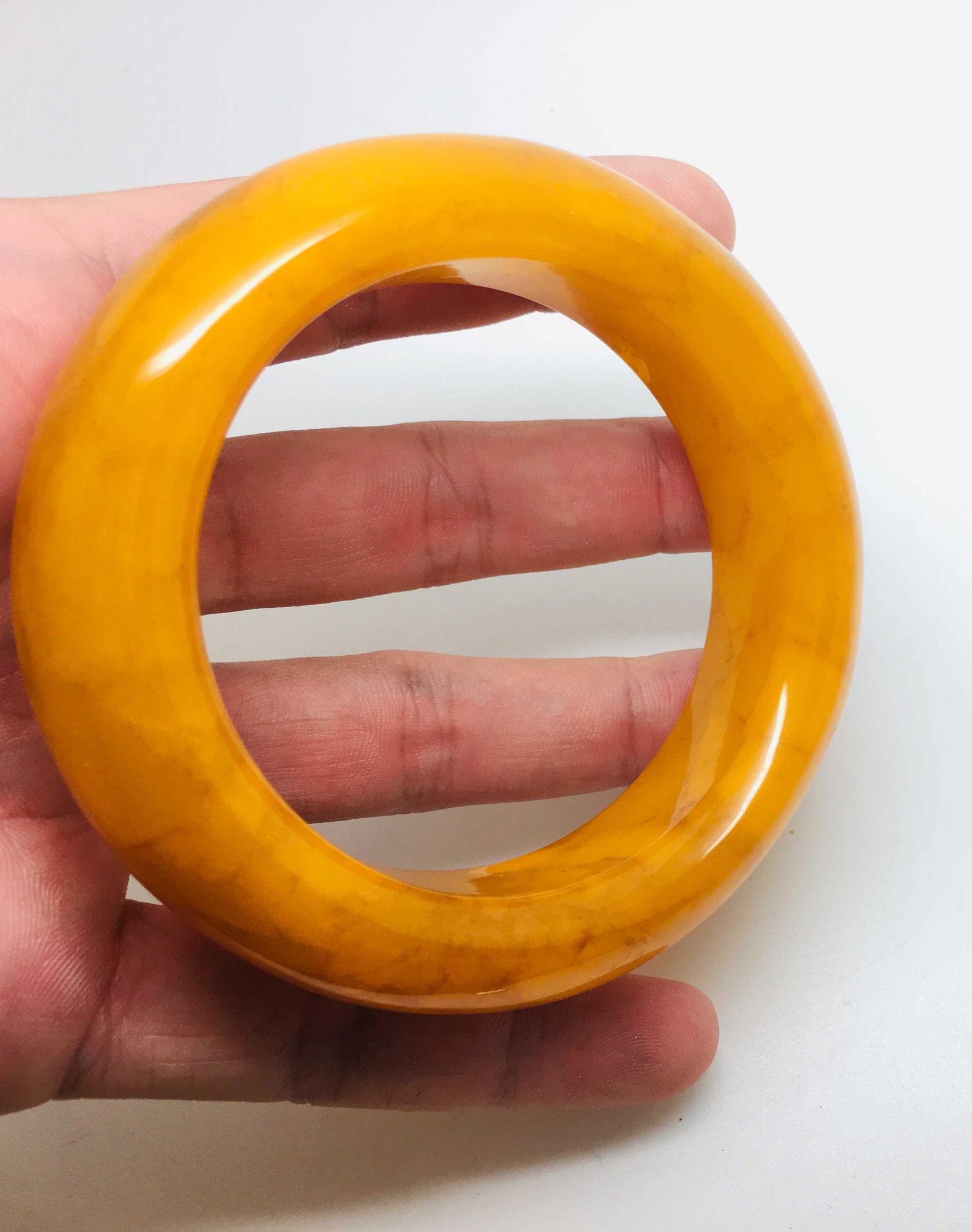 Unique and Alluring Amber Bangle Bracelet (1 of 12)